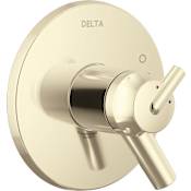 Delta Trinsic TempAssure 17T Series Dual Function Thermostatic Mixing Valve Trim Only with Integrated Volume Control - Less Rough-In Valve Brilliance Polished Nickel