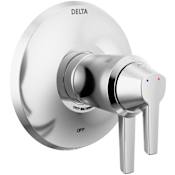Delta Galeon TempAssure 17T Series Dual Function Thermostatic Mixing Valve Trim Only with Integrated Volume Control - Less Rough-In Valve Lumicoat Chrome