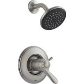 Delta Lahara Tempassure 17T Series Dual Function Thermostatic Shower Only with Integrated Volume Control - Less Rough-In Valve Brilliance Stainless