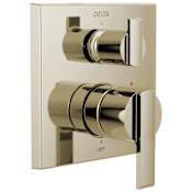Delta Ara 14 Series Pressure Balanced Valve Trim with Integrated 3 Function Diverter for Two Shower Applications - Less Rough-In Brilliance Polished Nickel