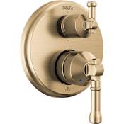 Delta Broderick 14 Series Pressure Balanced Valve Trim with Integrated 6 Function Diverter for Three Shower Applications - Less Rough-In Lumicoat Champagne Bronze