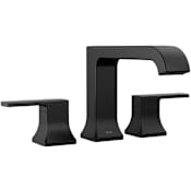 Delta Velum Deck Mounted Roman Tub Filler with Curved Spout - Less Rough In Matte Black