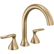 Delta Bonacci Deck Mounted Roman Tub Filler Less Rough In Lumicoat Champagne Bronze