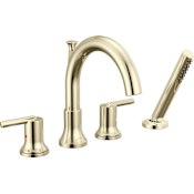 Delta Trinsic Deck Mounted Roman Tub Filler - Includes Hand Shower Brilliance Polished Nickel