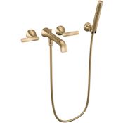 Delta Bonacci Wall Mounted Tub Filler with Integrated Diverter and Hand Shower - Less Rough In Lumicoat Champagne Bronze