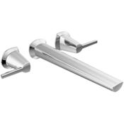 Delta Galeon Double Handle Wall Mounted Tub Filler Trim - Less Rough In Lumicoat Chrome
