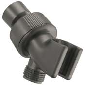 Delta Adjustable Shower Arm Mount with Hand Shower Cradle Black Stainless