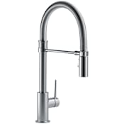 Delta Trinsic 1.8 GPM Single Hole Pre-Rinse Pull Down Kitchen Faucet Arctic Stainless