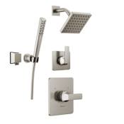 Delta Velum Monitor 14 Series Pressure Balanced Shower System with Shower Head, and Hand Shower Set - Includes Rough-In Valves Brilliance Stainless