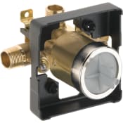 Delta Universal Mixing Rough-In Valve with Service Stops, 1/2" NPT Male thread with 1/2" C.W.T Female Sweat - Shower Only, No Tub Outlet N/A