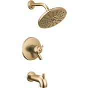 Delta Trinsic Tempassure 17T Series Dual Function Thermostatic Tub and Shower with H2Okinetic Shower Head and Integrated Volume Control - Less Rough-In Valve Champagne Bronze