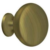 Deltana Contemporary 1-1/4 Inch Hollow Mushroom Cabinet Knob Antique Brass