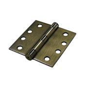 Deltana 4" x 4" Square Corner Plain Bearing Mortise Hinge - Pair Antique Brass