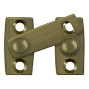 Deltana Solid Brass 1-3/16" x 5/8" Window Shutter Bar / Door Latch Antique Brass
