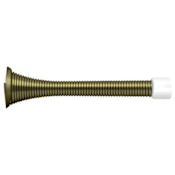 Deltana Steel 3-3/4" Traditional Spring Style Baseboard Door Bumper / Door Stopper Antique Brass
