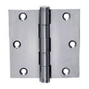 Deltana 3.5" x 3.5" Stainless Steel Square Corner Plain Bearing Mortise Hinge - Pair Polished Stainless Steel