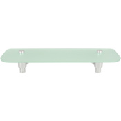 Deltana 15-3/4" Glass Shampoo Shelf with Solid Brass Mounts Chrome