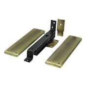Deltana Solid Brass Floor Hinge| 3-3/4" x 9-1/4"| Single Antique Brass