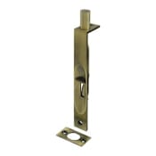 Deltana 6" HD Flush Bolt Antique Brass