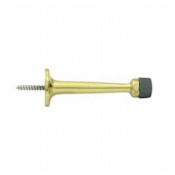 Deltana 3-1/4 Inch Rigid Baseboard Door Stop Unlacquered Brass