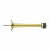 Deltana 4 Inch Rigid Baseboard Door Stop Unlacquered Brass