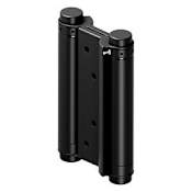 Deltana 5" x 6" Spring Square Corner Double Action Door Hinge - Single Hinge Black