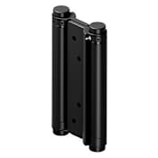Deltana 6" x 6-1/8" Spring Square Corner Double Action Door Hinge - Single Hinge Black