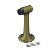 Deltana Solid Brass Heavy Duty  6" Floor Mount Door Bumper |Door Stop| Single Antique Brass