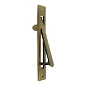 Deltana Heavy Duty 6-1/4" Pocket Door Flush Edge Pull Antique Brass
