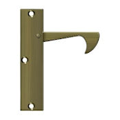 Deltana 4-1/4" Solid Brass Thin Sliding / Pocket Door Edge Pull Antique Brass
