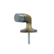 Deltana 1-3/8 Inch Tall Gooseneck Floor Door Stop Antique Brass