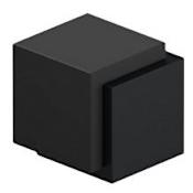 Deltana 1-3/4 Inch Floor Mounted Dome Door Stop Black