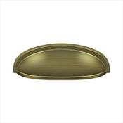 Deltana Shell 3 Inch Center to Center Cup Cabinet Pull Antique Brass