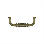 Deltana Colonial 3" Center to Center Double Knuckle Handle Cabinet Pull Antique Brass