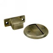 Deltana 2-1/2" Diameter Flush Magnetic Door Holder Antique Brass
