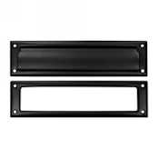 Deltana 13-1/8" x 3-5/8" Solid Brass Mail Slot Paint Black