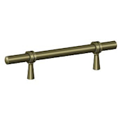 Deltana Adjustable Up to 6" Center to Center Bar Cabinet Pull Antique Brass