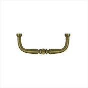 Deltana Traditional 3 Inch Center to Center Handle Cabinet Pull Antique Brass