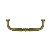 Deltana Traditional 3-1/2 Inch Center to Center Handle Cabinet Pull Antique Brass