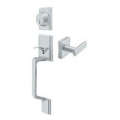 Deltana Highgate Keyed Entry Single Cylinder Handleset With Livingston Lever Bright Chrome