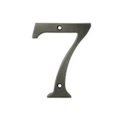 Deltana 4" Solid Brass Traditional House Number - #7 Antique Nickel