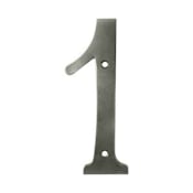 Deltana 6" Solid Brass Traditional House Number - #1 Antique Nickel