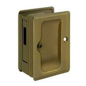 Deltana HD 3 1/4" Tall Adjustable Sliding Door Receiver Antique Brass
