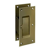 Deltana Decorative 6" Passage Function Lock for Pocket / Sliding Doors Antique Brass
