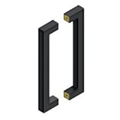 Deltana 12" Center to Center Back to Back Door Pulls / Back to Back Cabinet Handles Black