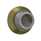 Deltana 1 7/8" Diameter Flush Mounted Wall Bumper Solid Brass Door Stop / Door Bumper Antique Brass