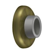 Deltana 2-1/2 Inch Diameter Wall Mount Door Stop Antique Brass
