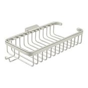 Deltana 10-3/8" x 4-7/8" Solid Brass Wire Shower Basket with Hook Chrome