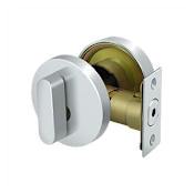 Deltana Elite Keyed Entry Single Cylinder Deadbolt with Round Rosette Bright Chrome