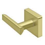 Deltana Livingston Non-Turning One-Sided Dummy Door Lever with Square Rose Bright Brass